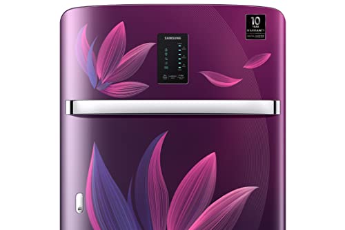 Image of Samsung 189L 5 Star Inverter Direct-Cool Single Door Digi-Touch Refrigerator Appliance (RR21C2F259R /HL,Paradise Bloom Purple) Base Stand Drawer
