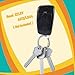 Car Key Playset, Remote Car Key Toy with Light and Sounds, Pretend Play Keys with Cards for Boys and Girls, Travel Toys for Toddlers, Babies (Black)