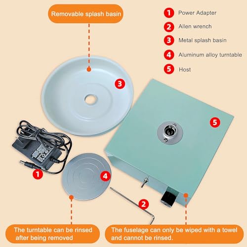 Tour de potier électrique avec machine de formage et outils d'argile DIY - 8