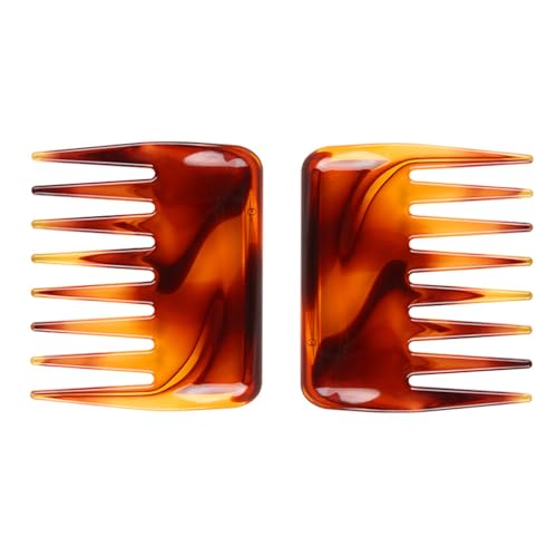 2 peines pequeños de dientes anchos, peines pequeños para mujeres para cabello largo y corto, peine desenredante para cabello húmedo y seco para cabello rizado ondulado, peine de cuidado portátil,