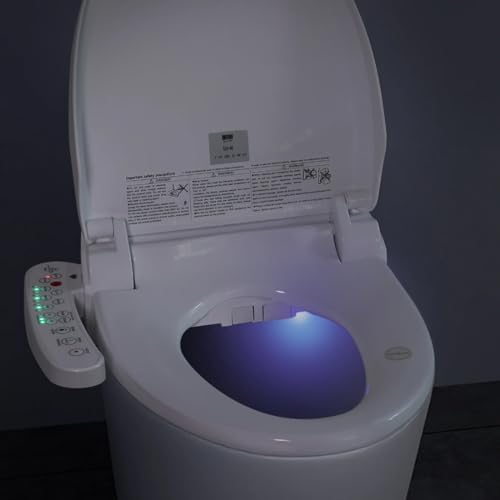 Linklife Bidet Toilet Seat Electric Warm Water Bidet With Warm Air Drying, Heated Seat Bidet With Self-Cleaning Nozzle Temperature Adjustable White  thumb #5