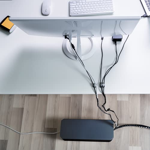 Miniatura 4 de Virone Cb-1 Organizador De Cables Con Ranuras De Ventilación Y Suelo Antideslizante Tamaño: 407 134 154 Mm Negro