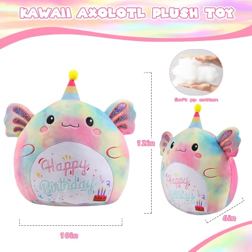 Image of Stuffed Animal Axolotl Plush Toys 12 Inch Soft Unicorn Plushies Pillow Cute Rainbow Plushies Room Decoration Birthday Gifts for Kids Toddlers Girls and Boys (Axolotl)