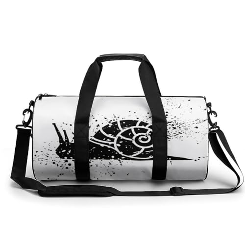 Sac de sport gym Escargot Noir pour ranger facilement toutes vos affaires de voyage
