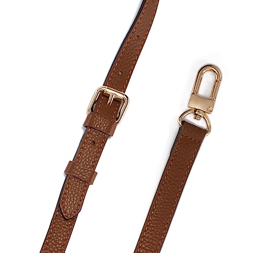 Image of Full Grain Leather Adjustable Replacement Strap Cross Body Bag Purse,1.8 CM Width 18 Colors (Brown)