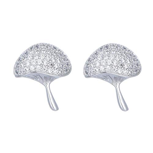 SALAN Exquisito Rhinestone Seta Romántico Dulce Fresco Lindo Lindo Salvaje 925 Plata Esterlina Stud Pendientes