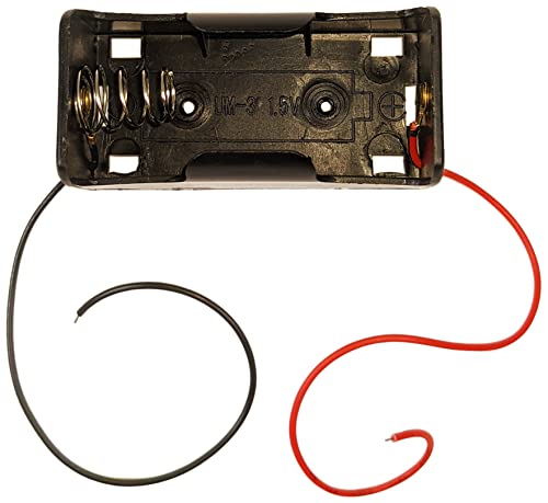 Single C Battery Holder, Plastic Case with Wire Leads (2.91