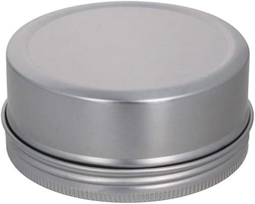 Vista 117 de Othmro Latas redondas de aluminio para tapas de metal, con tapa de rosca de 2.0 fl oz/2 onzas, 2.677 x 0.984 in (D* H) contenedores de aluminio