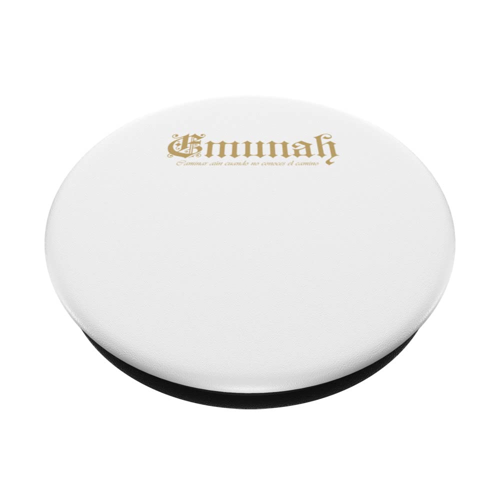 Emunah Shalom Hebrew Shirt believe Jewish Israel T-Shirt, PopSockets Swappable PopGrip, Black - Image 2