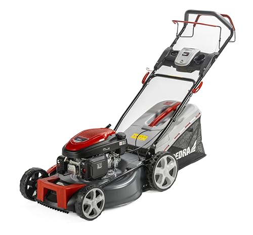 Cortacésped de Gasolina con accionamiento Garden DEDRA, 4,0 kW, Loncin 196 cm3, 53 cm, Engranaje GT, Motor Potente, función de mantillo, función de Limpieza de viviendas