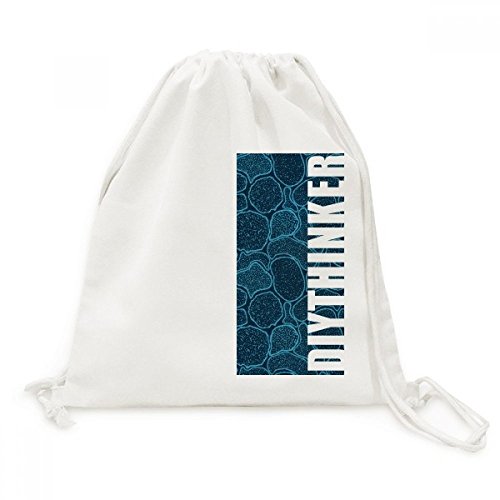 Sac cordon en toile bleu cellule de microscope pour ranger vos affaires
