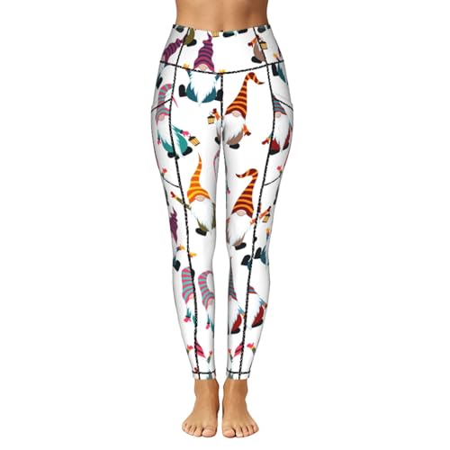 Leggings de gimnasio con gnomos de Navidad y bolsillos para mujer 2