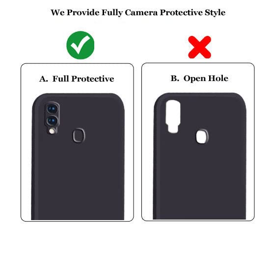 Image of A rtistque Liquid TPU Silicone Matte Shockproof Flexible with Camera Protection Soft Back Cover Case for Samsung Galaxy A30-Black