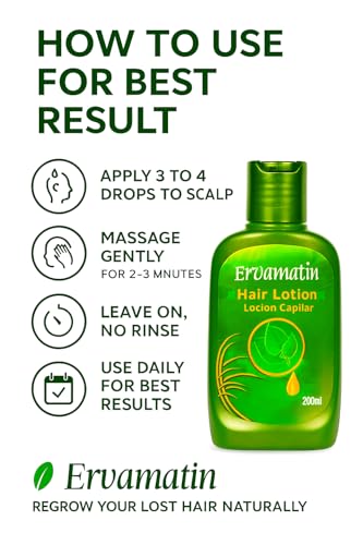 Image of 2 X Ervamatin Hair Lotion 200ml