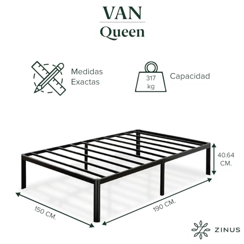 Reviews de Base de Cama Queen al mejor precio. 29 Base de Cama Queen marca Zinus (2)