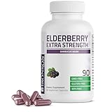 Bronson Elderberry Extra Strength, Supports Healthy Immune System & Antioxidant Protection, Non GMO, 90 Vegetarian Capsules