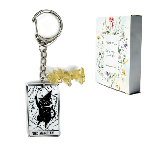 Porte-clés chat de tarot pour personnaliser votre sac d'école