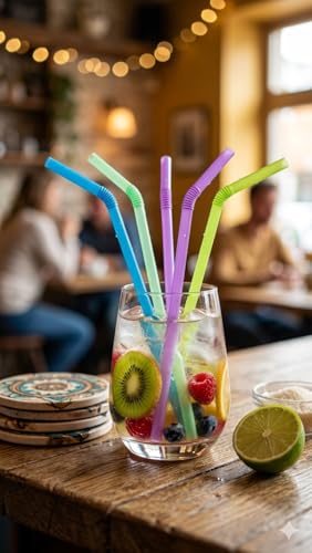 Image of Flexible Straw, Bendable Design for Easy Drinking Pack of 80