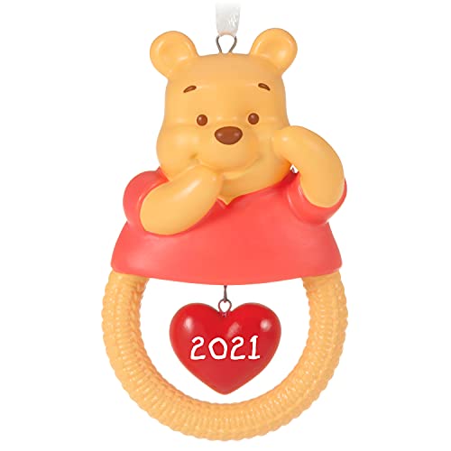 Ornamento natalizio datato 2021 Disney Winnie The Pooh Baby First Christmas porcellana