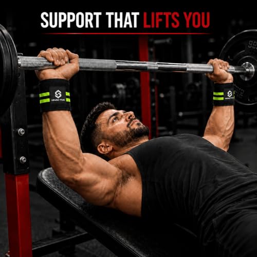 Image of Wrist Band For Gym Workout Wrist Support For Gym Straps For Men Hand Band Strap For Man Wrists Supporter Wrap For Man Workout Accessories For Women And Men 3 mm Thickness (Green)