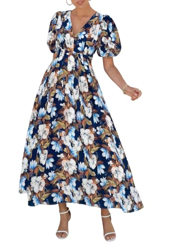 Maxigerui Women's Summer Floral Maxi Dress Spring Wedding Guest Dress