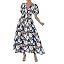 G#navy Blue White Floral