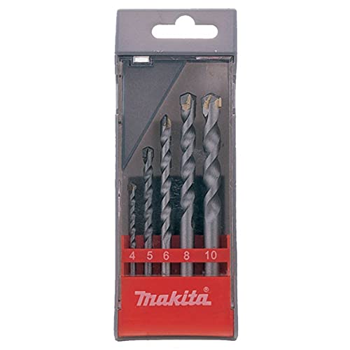 Makita D-72877 TCT Drill Bit Set 5 Piece Straight, Multicolor, 4 to 10 millimeters