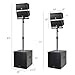 PRORECK Club 6000 15-inch 6000W P.M.P.O Stereo PA Speaker System Combo Set 4 Line Array Speakers, 2 15-inch Subwoofers with Bluetooth/USB Read/SD Card/Remote Control, for Party DJ Wedding Meeting