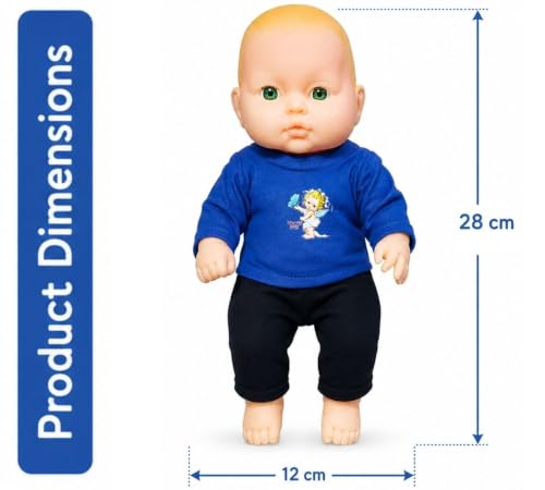 Image of BKDT Marketing Cute Little Boy Doll for Kids Moveable Legs & Arms with Removable Clothes Set 28 cm - Birthday /Return Gift