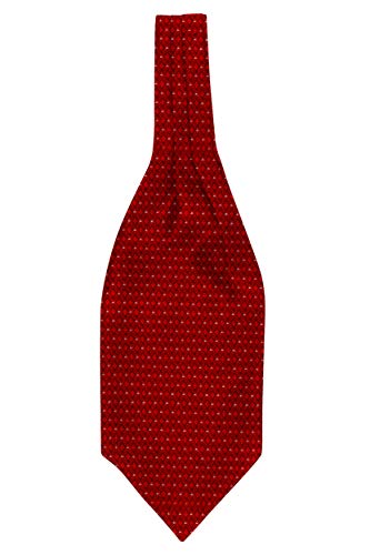 Image of BLACKSMITH Jacquard Microfiber Neckwear Ascot and Matching Pocket Square Set for Men