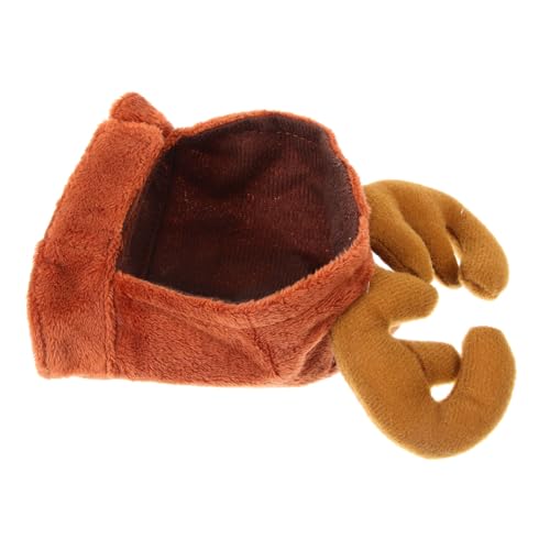 Ipetboom 犬用クリスマス帽子 鹿の角付きデザイン ペットコスチュームパーティー用帽子 可愛い小型犬 中型犬用 クリスマスイベント 誕生日