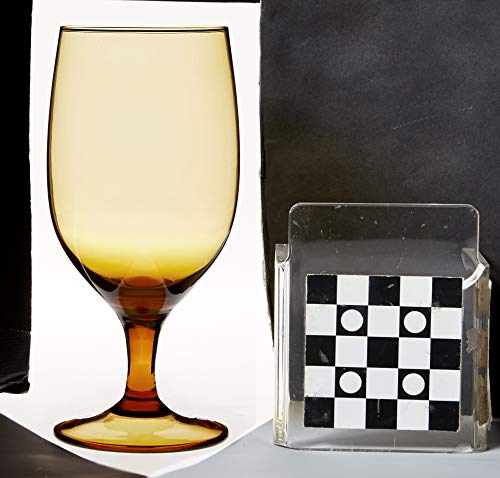 D&V Glass Gala Collection Goblet/Beverage Glass 15 Ounce, Amber, Set of 12 - Image 5