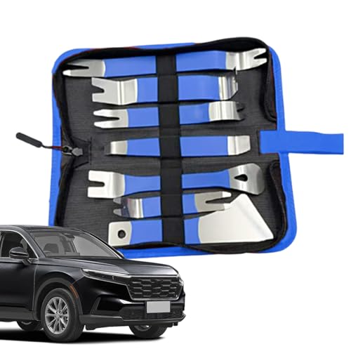 Bavokon Herramienta de Extracción de Paneles de Revestimiento - Juego de 7 Palancas para Molduras Interiores de Puertas de Coche,Accesorios para Quitar Sujetadores en Mantenimiento de Tapicería y