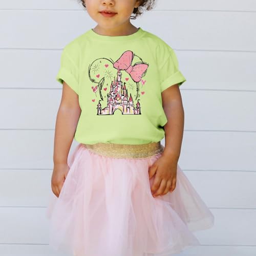 Image of Graphic Shirts for Girls Cute Bow T Shirt Kids Toddler Holiday Tshirt Vacation Trip Summer Tee Cotton Tops