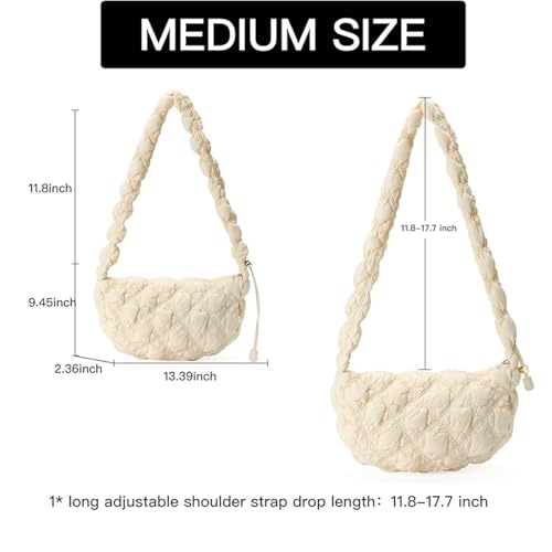 Quilted Puffer Tote Bag for Women Large Quilted Crossbody Bag Lightweight Nylon Puffy Hobo Shoulder Bag Puff Carryall2