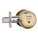 Medeco 11R603 Maxum BiLevel Single Cylinder Deadbolt 2-3/8″ Backset (Bright Brass) - Residential