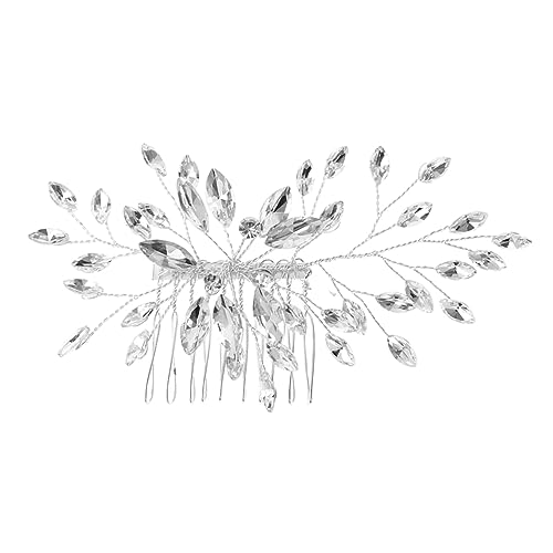 FRCOLOR 水晶ヘアコーム 髪飾り 結婚式用 ヘアアクセサリー ウェディング