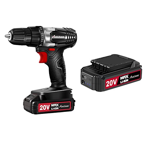 Avid Power 20V Max Lithium Lon Cordless Drill Set Bundle With 20V Max Lithium Ion Rechargeable Battery #TOP24