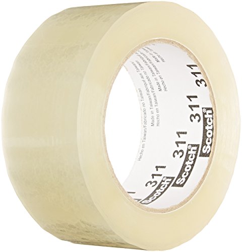 Scotch Box Sealing Tape 311 Clear, 48 mm x 100 m (Case of 36)