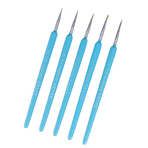 Artibetter 5Pcs Miniature Detail Paint Brushes for Fine Detailing for Watercolor Gouache and Oil Painting for All Skill Levels