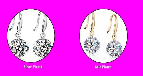 Image of Nilu's Collection Enchanting Light Weight Cubic Zircon Crystal Drop Earrings for Women and Girls, for Daily Use, Office Use
