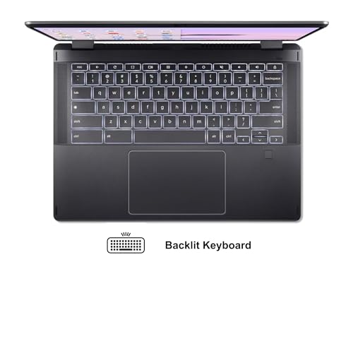 Image of acer Chromebook Plus Spin 514 2-in-1 Laptop 14 inch FHD IPS Touchscreen (100% sRGB) Intel 10-core i5-1334U 8GB RAM 768GB Storage (512GB SSD + 256GB SD Card) Backlit Type-c Fast Charge ICP Hub w /Google AI