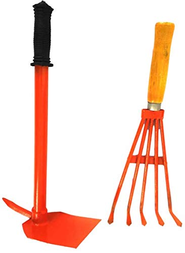Heavy Duty Gardening Tool, Hoe/Spade & Garden Rake/Hand Rake (Set of 2 Items) (B08LCKD21Q) Amazon Price History, Amazon Price Tracker