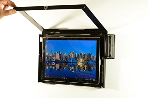 Ms Surface Pro 3 4 6 2017 Locking Wall Mount Metal Enclosure For Kiosk, Pos, Store, Show Display (Black W Dynamag Adapter) #TOP1
