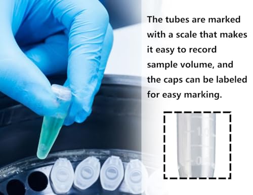 KAPSING Probenröhrchen, Reaktionsgefäße Stoffkapseln, 1,5ml Koks Röhrchen, leer zentrifugenröhrchen, Transparent Reaktionsgefäße Stoffkapseln (25)