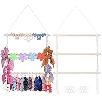 Anpress Organisateur De Pinces à Cheveux En Macramé à 6 Rangées De Pinces à Cheveux à Suspendre Pour Femmes Et Filles - Décoration Murale Pour Mur, Porte, Placard