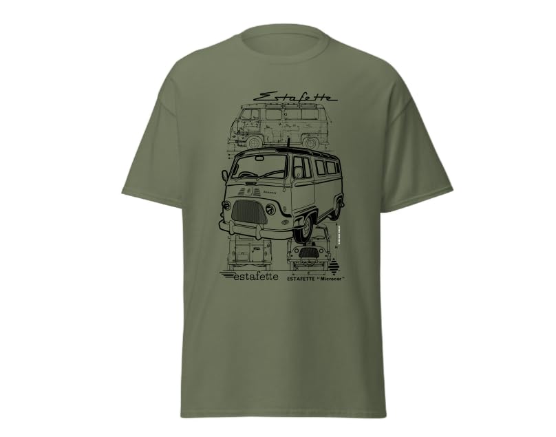T-Shirt Estafette Fourgonnette pour Homme au Design Rétro Unique