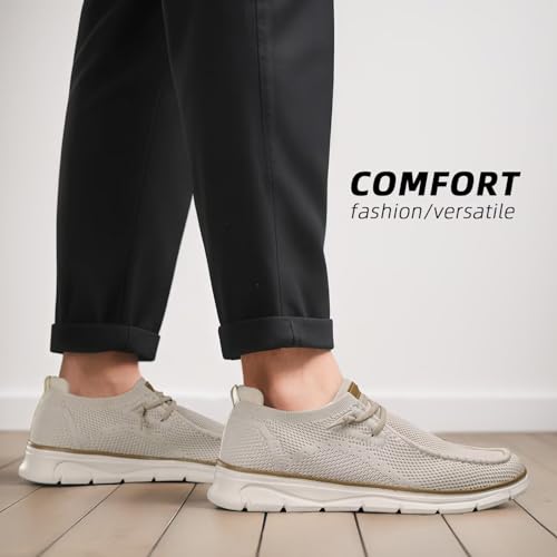 Image of Mens Slip-on Loafers Comfortable Boat Shoes Casual Walking Sneakers Mesh Business Oxfords Work Lightweight Soft Sole