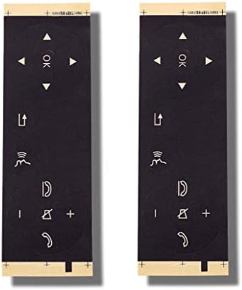 Matte Black Steering Wheel Button Repair Stickers Decals For 2008-2014 Mercedes Benz(2PCS)