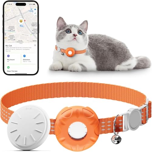 Rastreador de gatos compatible con Buscar de Apple localizador anticaídas sin cuotas